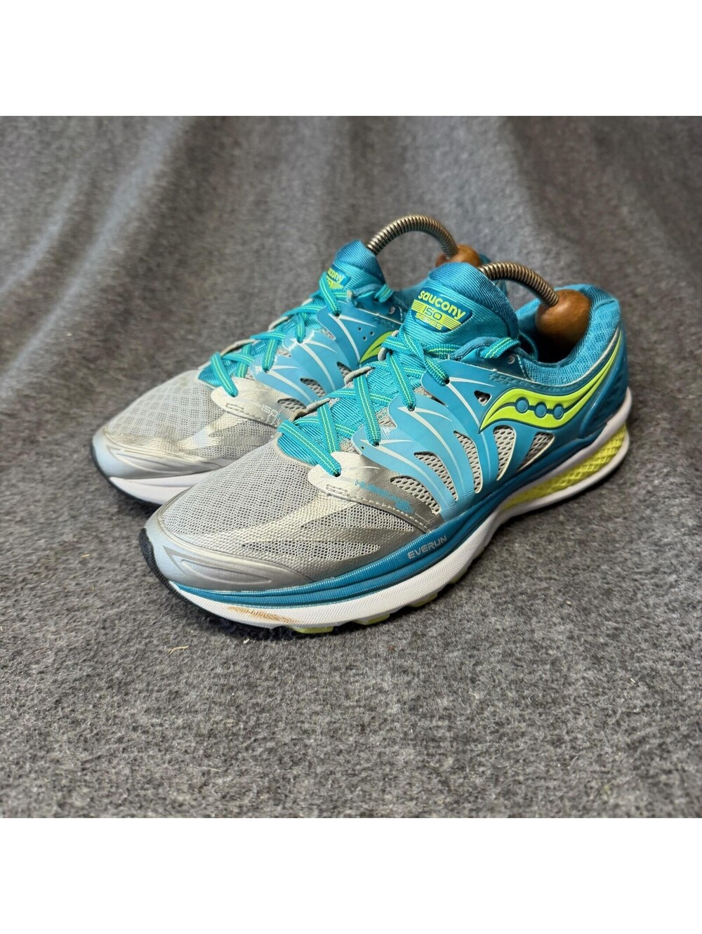 Saucony Hurricane ISO 2 Shoes Womens Size 9.5 Blue Running Sneakers S10293-4